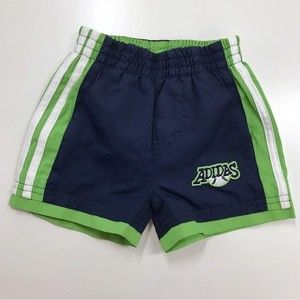 Adidas Baby Boy 3 Months Swim Trunks With Mesh Underwear Liner Blue Green Shorts